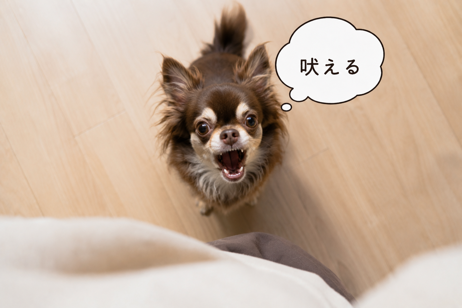 吠えている犬